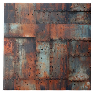Rusty Metal Ceramic Tile