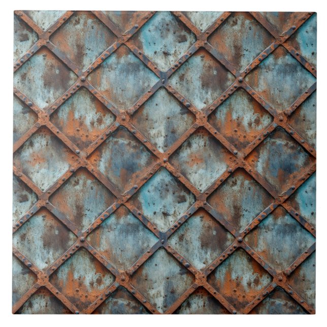 Rusty Metal Ceramic Tile (Front)