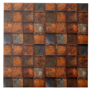 Rusty Metal Ceramic Tile