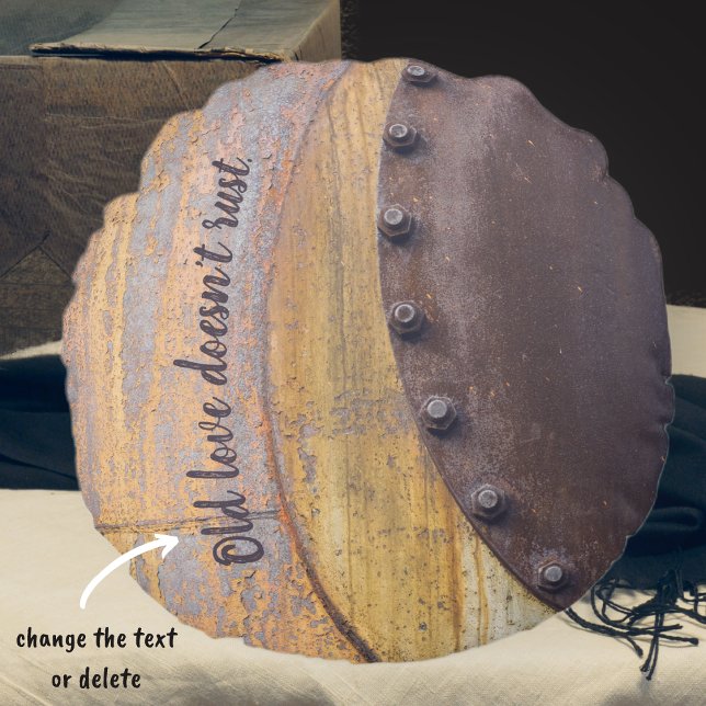 Rusty metal object round cushion (Creator Uploaded)