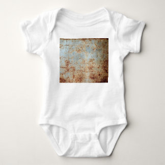 Rusty metal panel, textured background baby bodysuit