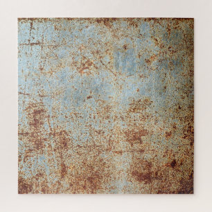 Rusty metal panel, textured background jigsaw puzzle