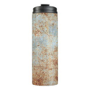 Rusty metal panel, textured background thermal tumbler