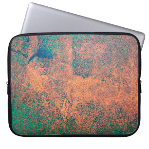 Rusty metal plate background texture. Steel plate Laptop Sleeve