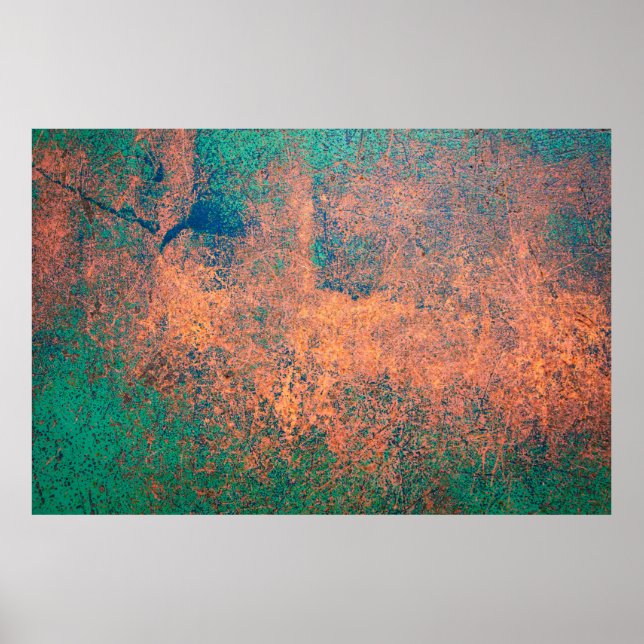 Rusty metal plate background texture. Steel plate  Poster (Front)