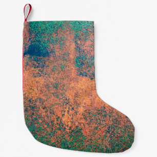 Rusty metal plate background texture. Steel plate Small Christmas Stocking