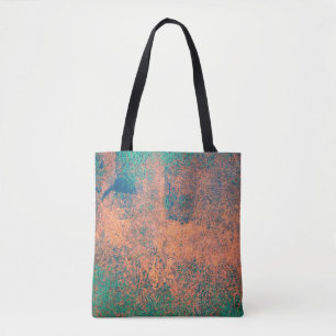 Rusty metal plate background texture. Steel plate Tote Bag