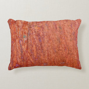 Rusty metal plate etched by corrosionabstract, age decorative cushion