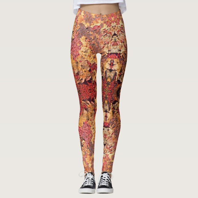 Rusty Metal - Power Yoga Leggings (Front)
