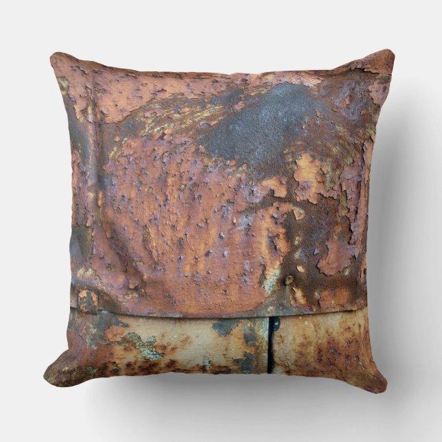 Rusty Metal Siding Old Industrial Building Cushion (Front)