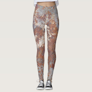 Rusty Metal Texture Background Leggings