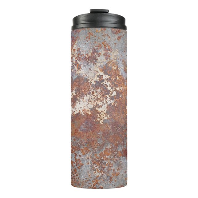 Rusty Metal Texture Background Thermal Tumbler (Front)