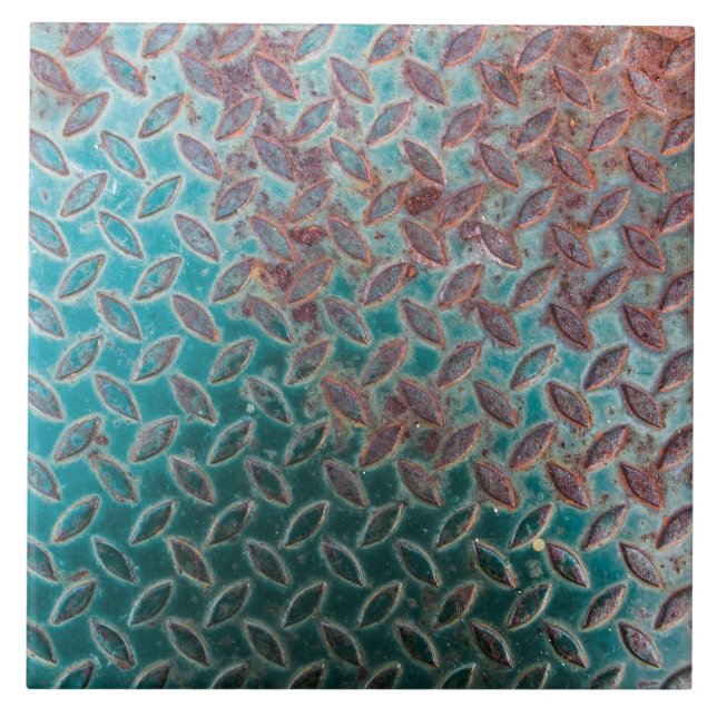 Rusty Metal Texture Ceramic Tile (Front)