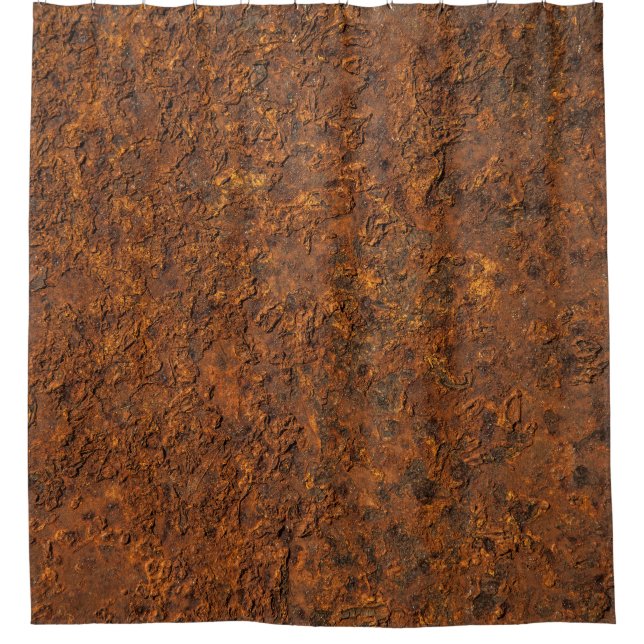 Rusty Metal: Textured Iron Aesthetics. Shower Curtain (Front)