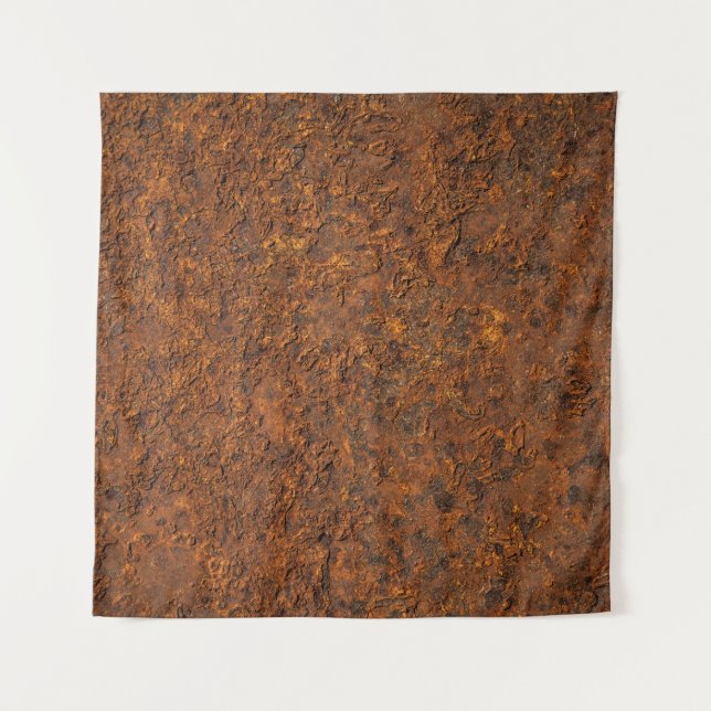 Rusty Metal: Textured Iron Aesthetics. Tapestry (Front)
