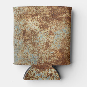 Rusty Metal: Textured Panel Background. Can Cooler