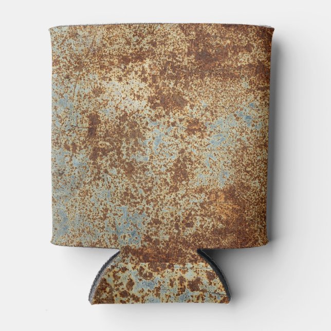 Rusty Metal: Textured Panel Background. Can Cooler (Front)