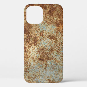 Rusty Metal: Textured Panel Background. iPhone 12 Case