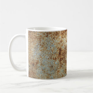 Rusty Metal: Textured Panel Background. Coffee Mug