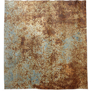 Rusty Metal: Textured Panel Background. Shower Curtain