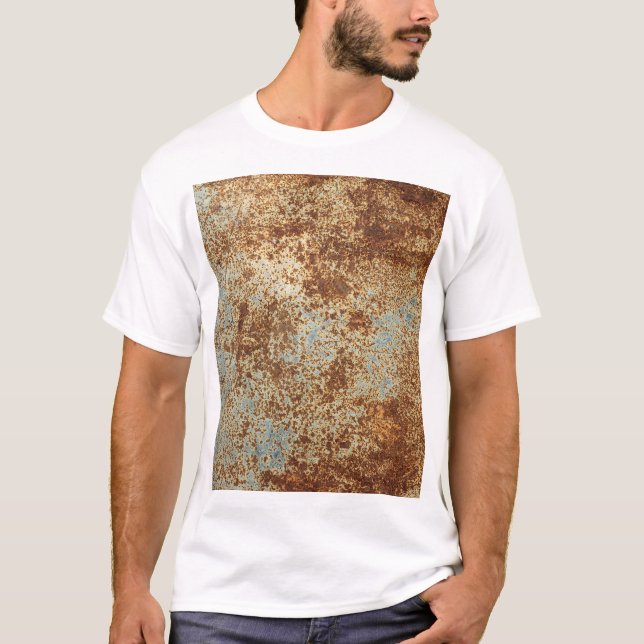 Rusty Metal: Textured Panel Background. T-Shirt (Front)