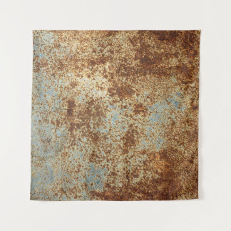 Rusty Metal: Textured Panel Background. Tapestry