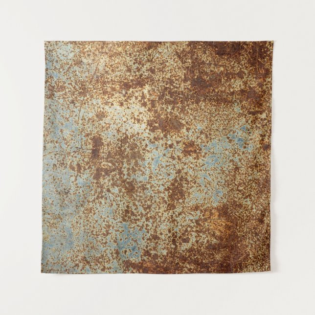 Rusty Metal: Textured Panel Background. Tapestry (Front)