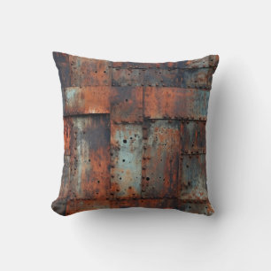 Rusty Metal Throw Pillow