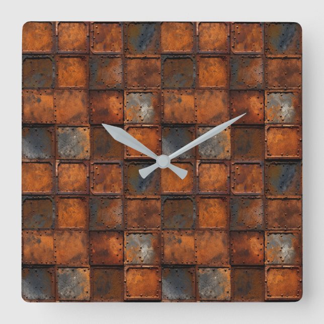 Rusty Metal Wall Clock (Front)