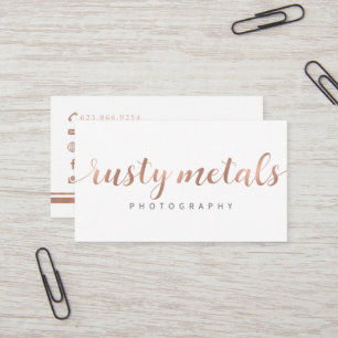Rusty Metals Custom Business Cards