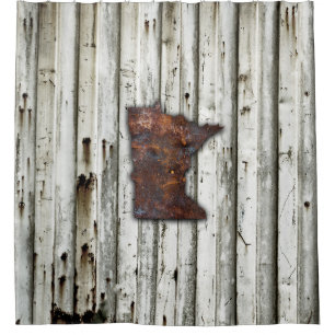 Rusty Minnesota Shape Shower Curtain