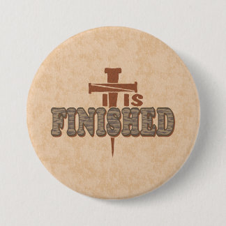 Rusty Nails Cross of Christ Christian Design 7.5 Cm Round Badge