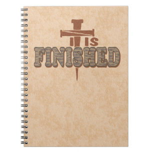 Rusty Nails Cross of Christ Christian Design Notebook