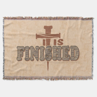 Rusty Nails Cross of Christ Christian Design Throw Blanket