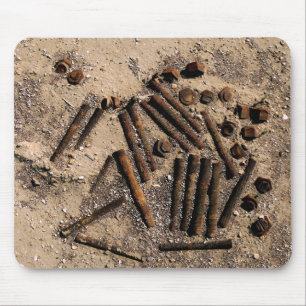 Rusty Nuts and Bolts Mouse Pad