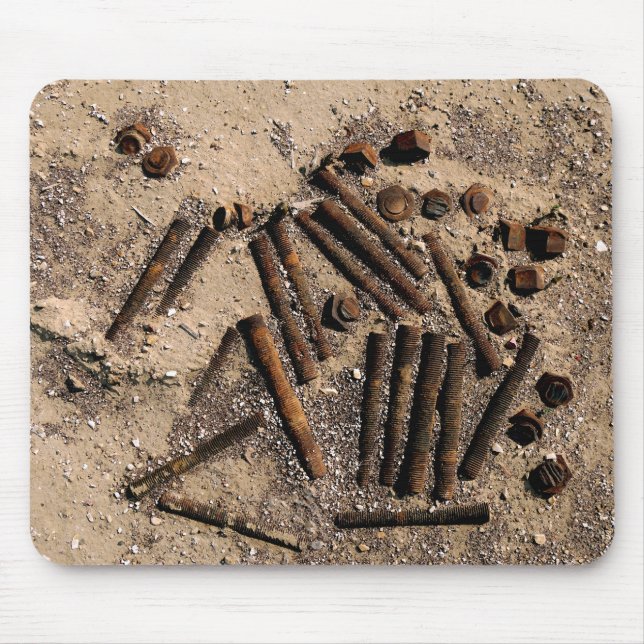 Rusty Nuts and Bolts Mouse Pad (Front)