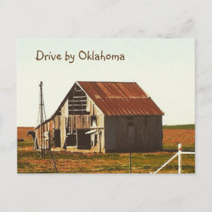Rusty Old Barn in Oklahoma Postcard