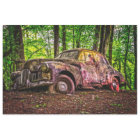 Rusty Old Car Vintage 20x30  Decoupage