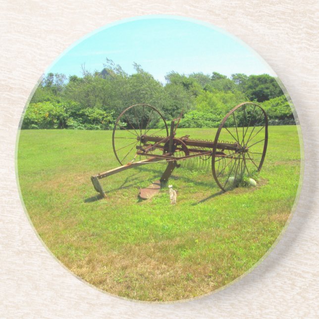 Rusty Old Farm Equipment Coaster (Front)