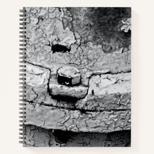 Rusty Old Fire Hydrant Close Up Photograph Notebook