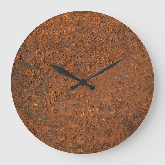 Rusty old metal: iron texture. large clock (Front)