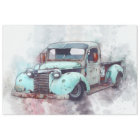 Rusty Old Truck Vintage 20x30  Decoupage