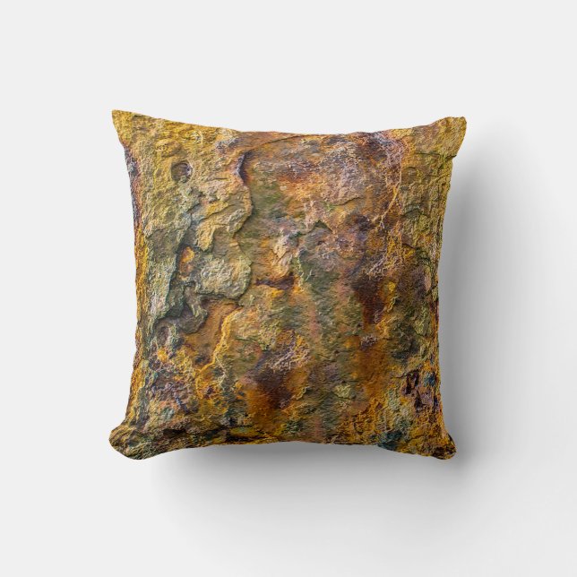 Rusty orange abstract texture  cushion (Front)