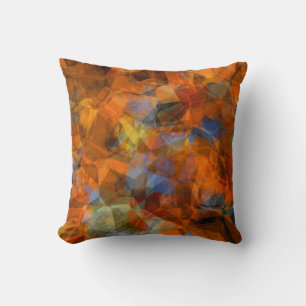 Rusty Orange Modern Abstract Design Cushion