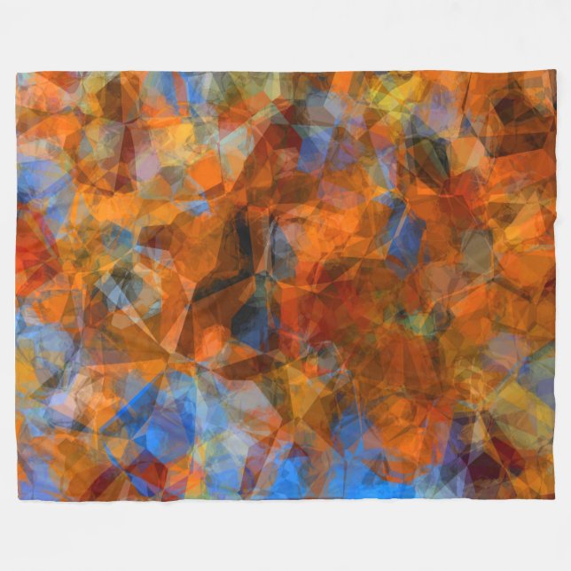 Rusty Orange Modern Abstract Design Fleece Blanket (Front (Horizontal))