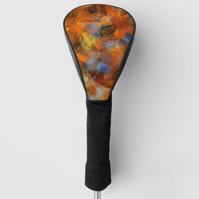 Rusty Orange Modern Abstract Design Golf Head Cover (Front)