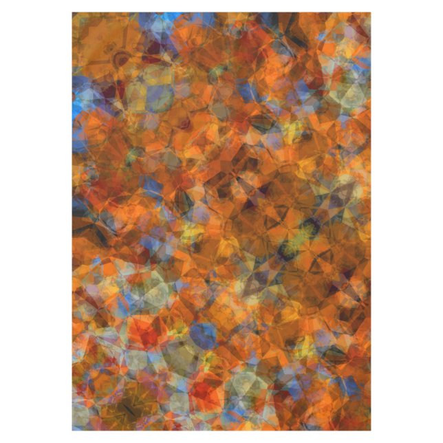 Rusty Orange Modern Abstract Design Tablecloth (Front)