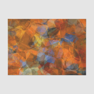 Rusty Orange Modern Abstract Design Tissue Paper