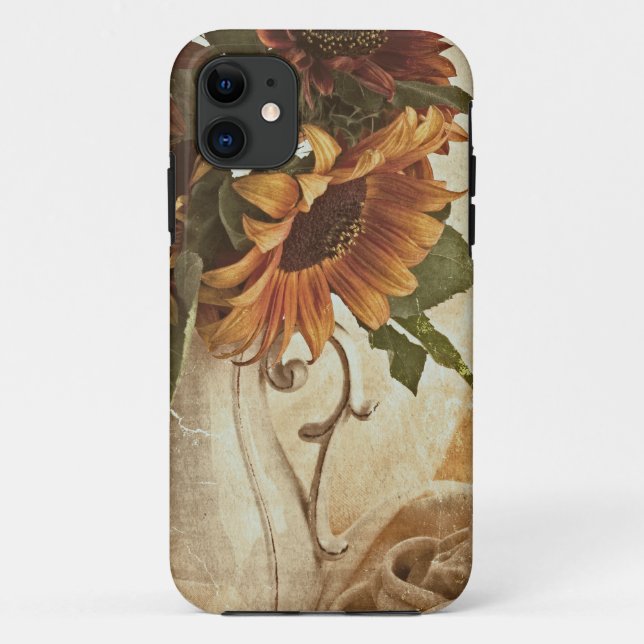 Rusty Orange Sunflowers Case-Mate iPhone Case (Back)