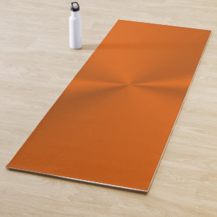 Rusty orange with shiny effect yoga mat